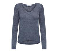 ONLY Neck Onlgeena L/S Col en V KNT Noos, Bleu foncé, M Femme