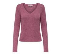 ONLY Neck Onlgeena L/S Col en V KNT Noos, Rose chiné, S Femme