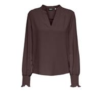 ONLY Neck Onlmette T-Shirt à col en V Ls Smock Top Noos WVN, Chocolat, M Femmes
