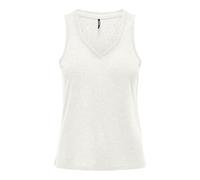 ONLY Neck Top JRS Onlpenny S/L Haut à col en V, Cloud Dancer, XL Femmes