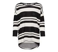 Only NOS Onlelcos 4/5 AOP Top JRS Noos, Pull Femme, Multicolore (Black AOP: Thin/Thick Stripes), 36 (Taille Fabricant: X-Small)