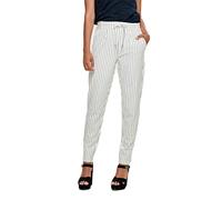 ONLY NOS Onlpoptrash Easy Rush Stripe PNT Noos, Pantalon Femme, Multicolore (Cloud Dancer Stripes:Black), 34 /L32 (Taille Fabricant: X-Small)