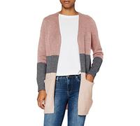 ONLY NOS Onlqueen L/s Long Cardigan KNT Noos, Gilet Femme, Multicolore (Misty Rose Stripes:W. MGM/Cloud Pink Melange), 42 (Taille Fabricant: Large)