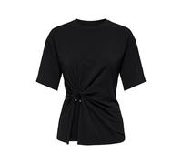 ONLY O-Neck Top Onlcleo S/S Haut à col Rond JRS, Noir, S Femmes
