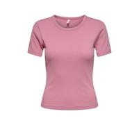 Only O-Neck Top Onlval Life S/S Haut à col Rond JRS, Rose Sauvage, XL Femmes