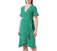 ONLY OLMOLIVIA S/S Wrap Dress WVN Robe, Vert Vert, L Femme