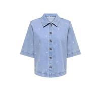 Only Onbella Chemise en Jean pour Femme, Bleu Jeans Clair, S