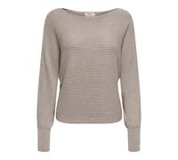 ONLY Onladaline L/S KNT Noos Pull Court en Tricot pour Femme avec col Bateau, Satellite, S