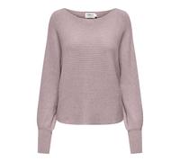 ONLY Onladaline L/S Short Pullo KNT Noos Pull en Tricot avec col Bateau, Mauve, XL Femme