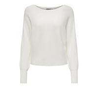 ONLY ONLADALINE L/S Short PULLO KNT Noos, Pull-Over Femme, Snow White,
