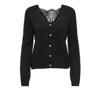 ONLY Onladele Ls Lace Mix Cardigan CC KNT, Noir, S Femme