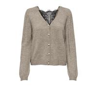 Only Onladele Ls Lace Mix Cardigan CC KNT pour Femme, Gris, S