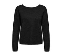 ONLY Onladele Ls Lace Mix O-Neck CC KNT, Noir, S Femme