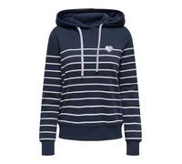 ONLY Sweat-shirt Onladelle – manches longues à rayures, capuche, bleu marine, S Femme
