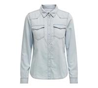 Only ONLALEXA L/S DNM Shirt FS Noos, Blouse Femme, Light Blue Denim,