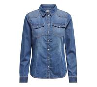 ONLY ONLALEXA L/S DNM Shirt FS Noos, Blouse Femme, Medium Blue Denim,