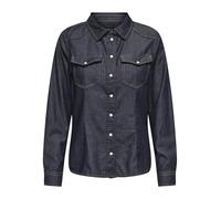 ONLY Onlalexa L/S DNM T-Shirt Ana Noos, Bleu foncé Denim, M