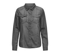 ONLY Onlalexa L/S DNM T-Shirt Ana Noos, Medium Grey Denim, S Femmes