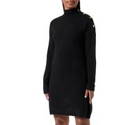 ONLY Onlalexa Ls High Button Dress CS KNT Robe, Noir, M Femme