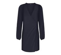ONLY Onlalma Life Poly L/S Gina Dress Solid Robe, Bleu Nuit, L Femme