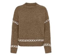 ONLY Onlamanda Life Ls O-Neck CC KNT Pull en Tricot, Boule de Peinture/détail : Cloud Danseur, L Femme