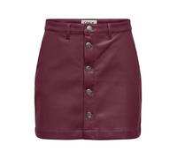 ONLY Onlamazing-Liora Hw Faux Leat Skirt PNT Jupe Cuir, Bordeaux, XXS Femmes