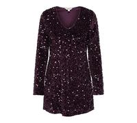 ONLY Onlanika Ls Sequins Robe à col en V WVN, Vin, L