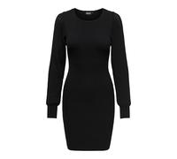 ONLY Onlannelina Ls Robe à col Rond, Noir, L Femme