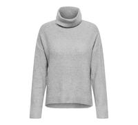 ONLY Onlarizona Ls Sequins Rollneck Pull KNT, Clair Gris chiné, XL Femme