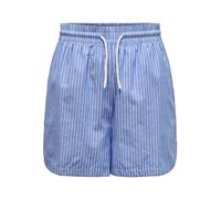 ONLY Onlarja Stripe Shorts WVN Noos, Bleu, L Femme