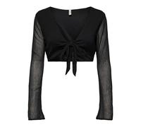 ONLY Onlasta Life L/S Tie Top WVN, Noir, XL