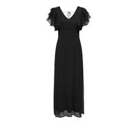 ONLY Onlasta Life S/S Frill Ankel Dress WVN Robe plissée, Noir, S Femmes