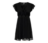 ONLY Onlasta Life S/S Peekaboo Dress WVN Robe, Noir, M Femmes