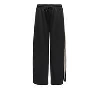 ONLY Onlasta Pantalon Classique à Rayures Larges pour Femme Coupe Ample SWT, Noir, S