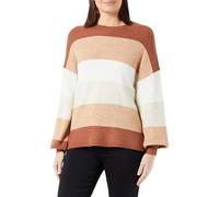 Only ONLATIA L/S Stripe Pullover KNT Noos, Pull-Over Femme, Tortoise Shell/Stripes:W. Mel/Indian Tan Mel/Cloud Dancer/Pumice Stone Mel/Indian Tan Mel/Tortoise Shell Mel, XL