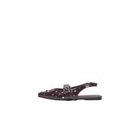 ONLY Onlaura-5 PU Slingback Buckle Ballarina pour femme, bordeaux, 39 EU, bordeaux, 39 EU