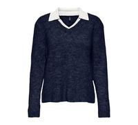 ONLY Onlazu Ls Polo Neck KNT col, Blazer Bleu Marine, L Femme