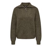 Only Onlbaker Pull zippé pour Femme L/S Marron Cocoa
