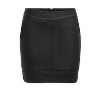 ONLY Onlbase Faux Leather Skirt Otw, Jupe Femme, Noir (Black Black), 40 (Taille fabricant: 38)