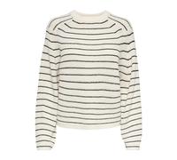 ONLY Onlbase L/S O-Neck Pull KNT Noos Sweater, Jet Stream/Rayures : Noir, L Femme