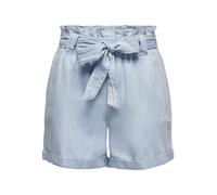 ONLY Onlbea Smilla Hw PB Loose DNM Short, Bleu Jeans Clair, L Femme