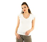 Tee shirt manches courtes Belia cloud dancer mc tee l Ecru Taille : L