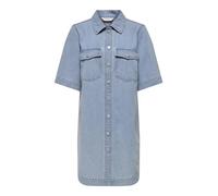 ONLY Onlbelle S/S Robe boutonnée DNM Gua Noos, Bleu Jeans Clair, S