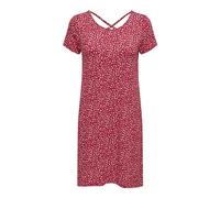 ONLY Onlbera Back Lace Up Robe S/S Jrs Noos Femme Robe, Rouge, XS