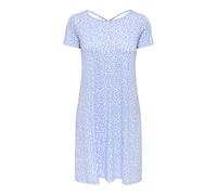 Only Onlbera Back Lace Up S/S Dress JRS Noos Robe élégante avec col Rond et Manches Courtes en Coupe Droite, Grapemist, S Femmes
