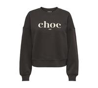 ONLY Onlbest L/S Print Crew Neck SWT, Noir, S Femme