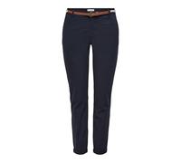 Only Pantalon chino BIANA en coton avec ceinture Bleu nuit Taille 36W/32L
