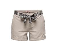 ONLY Onlbiana MW Cotton Belt Chino Short PNT, Chateau Gray, 40 Femme