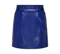 ONLY Onlbina BF OTW Jupe en Cuir synthétique, Bleu/Rouge, XS Femmes