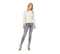 ONLY Onlbluh Jean Skinny pour Femme Taille Moyenne Coupe Skinny, Gris Clair Denim, S